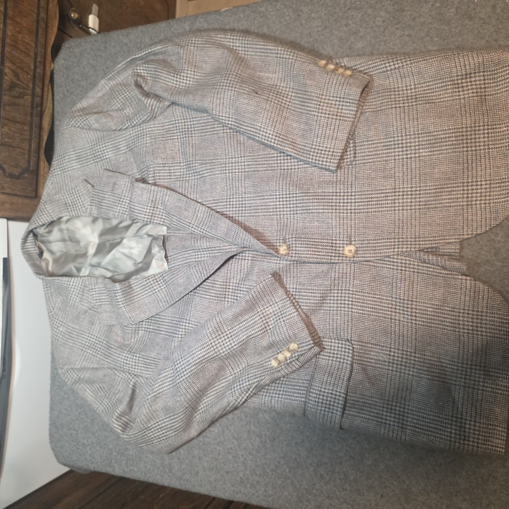 vintage plaid sport coat by Corbin  50r C2